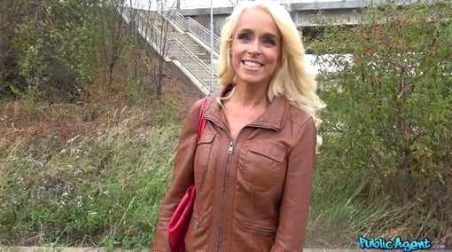 Cute Blonde MILF Loves Public Agent Dick.